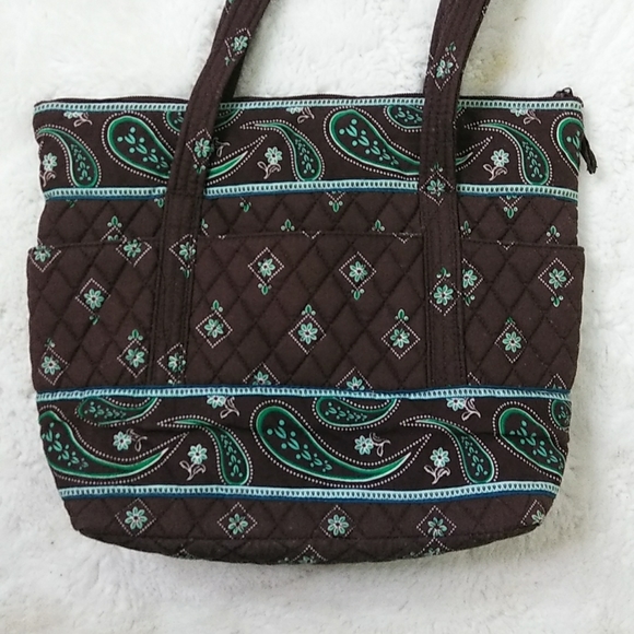 Croft & Barrow Brown Quilted Bag With Paisley Design NWT - Picture 2 of 7